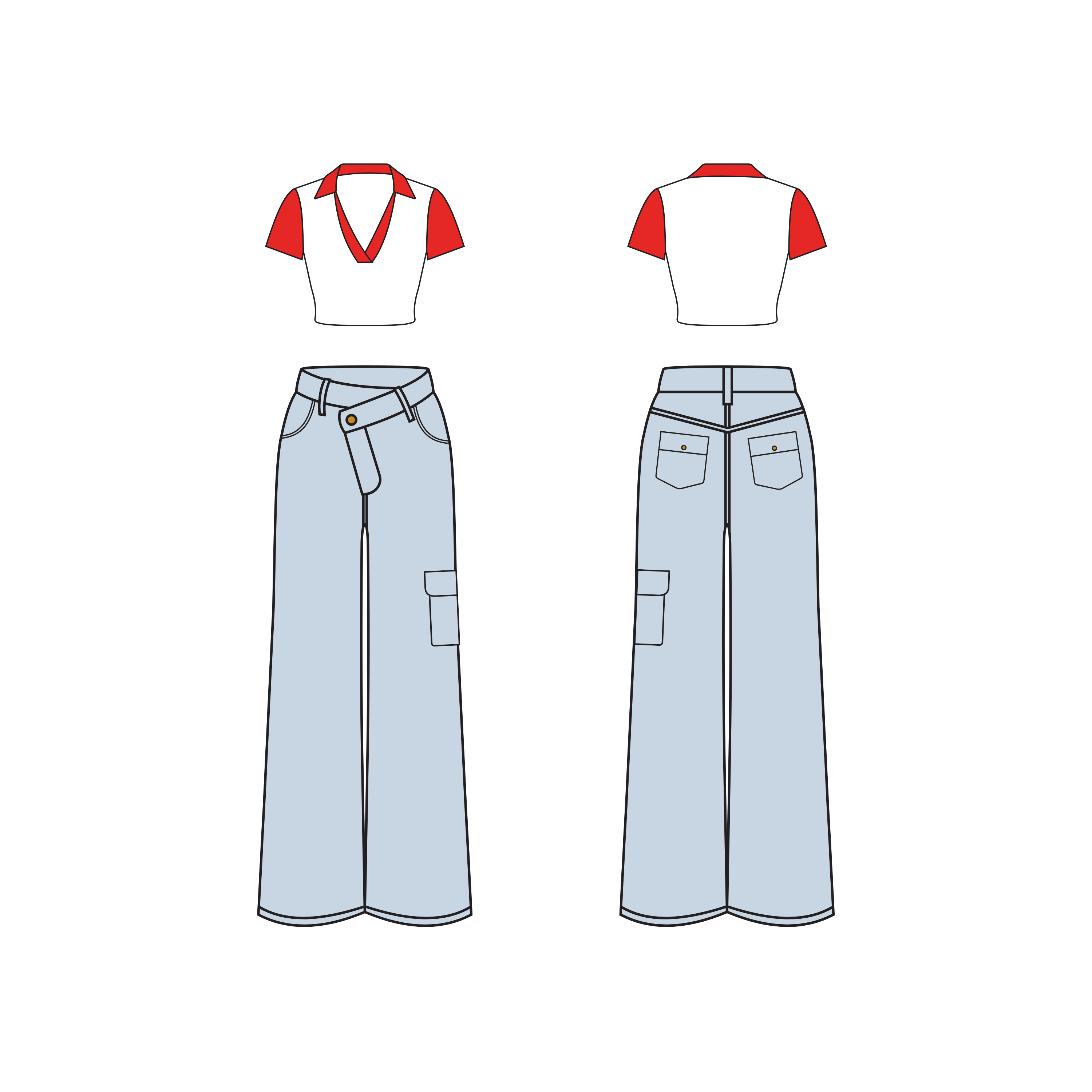 A crop top and jeans oufit from the That Girl Mockup Pack